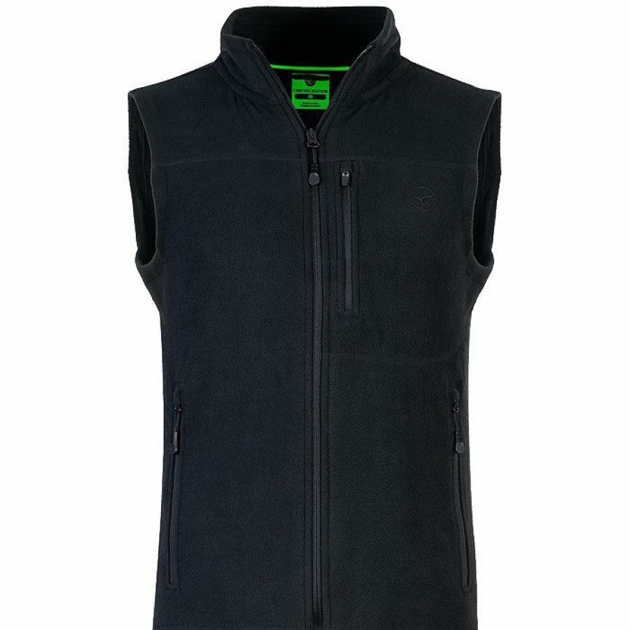 Clothing * | Brand New Korda Black Le Fleece Gilet Clothing