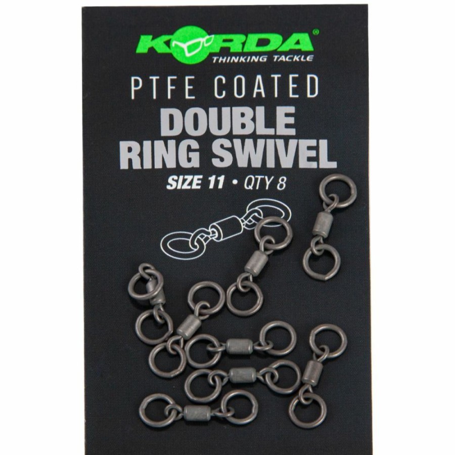 Terminal Tackle * | Deals Korda Ptfe Coated Double Ring Swivel Terminal Tackle