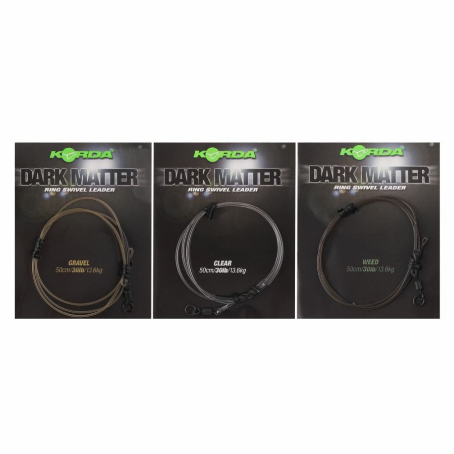 Terminal Tackle * | Deals Korda Dark Matter Ring Swivel Leader 50Cm Terminal Tackle