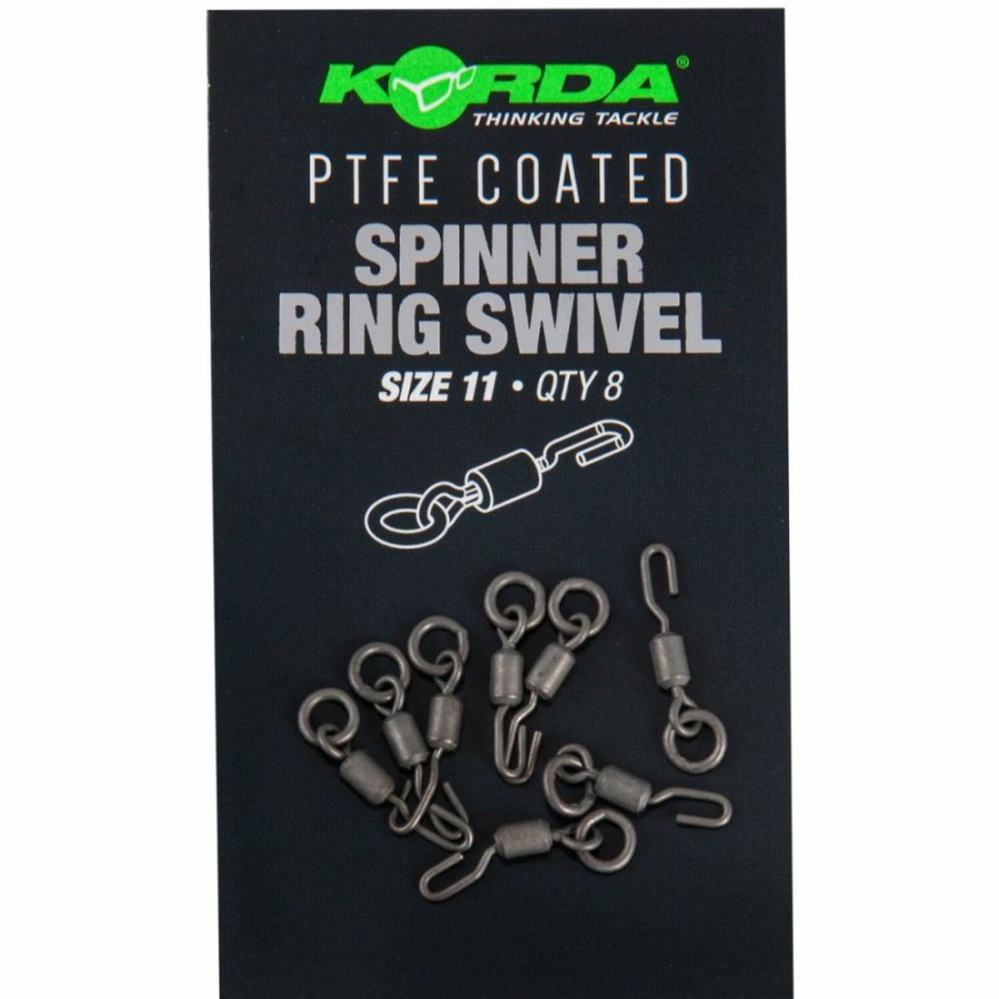 Terminal Tackle * | Brand New Korda Ptfe Coated Spinner Ring Swivel Terminal Tackle