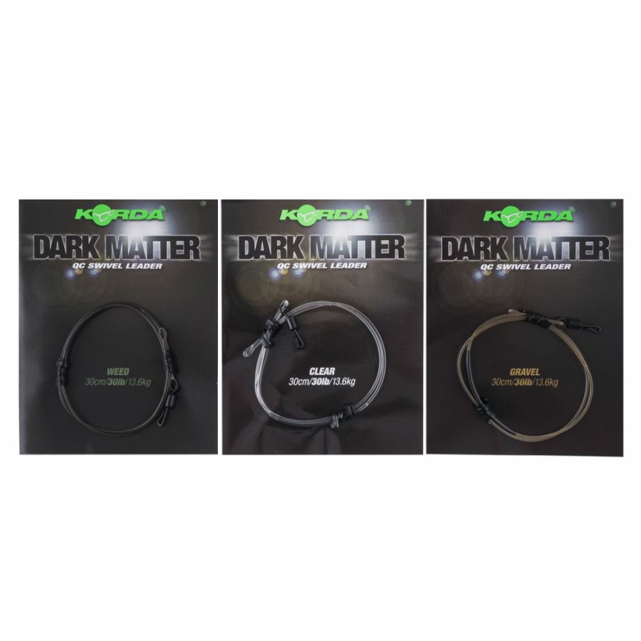 Terminal Tackle * | Hot Sale Korda Dark Matter Qc Swivel Leader 30Cm Terminal Tackle